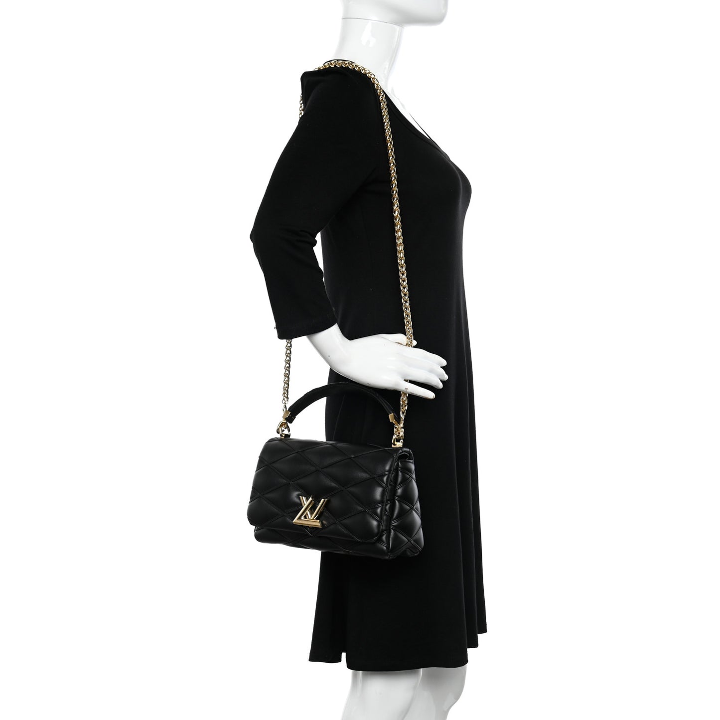 Lambskin Malletage Top Handle GO-14 MM Black