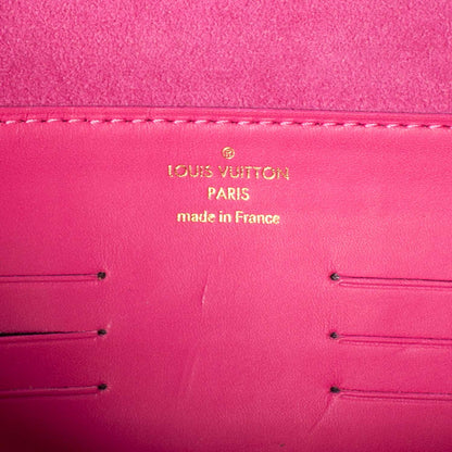 Louis Vuitton Calfskin Embossed Courtney Pochette Clutch Fuchsia 7 of 9