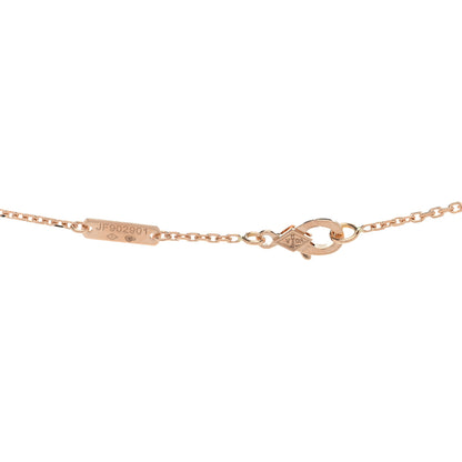 Van Cleef & Arpels 18K Rose Gold Diamond Vintage Alhambra Pendant Necklace 3 of 4