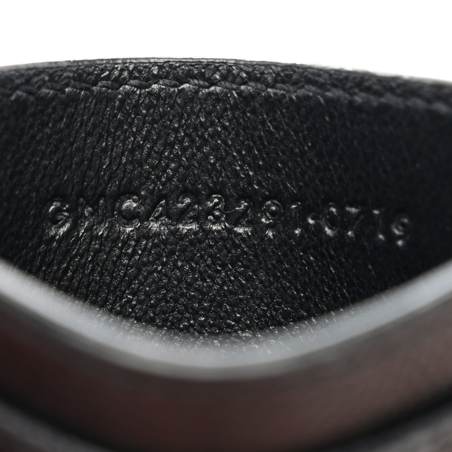 Saint Laurent Grain De Poudre Matelasse Chevron Monogram Credit Card Case Black 7 of 8