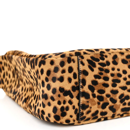 Saint Laurent Pony Hair Calfskin Leopard Print Small Le 5 A 7 Soft Hobo 10 of 11