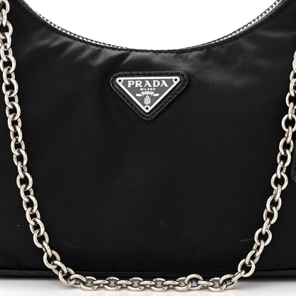 Prada Nylon Re-Edition 2005 Shoulder Bag Black 9 of 12