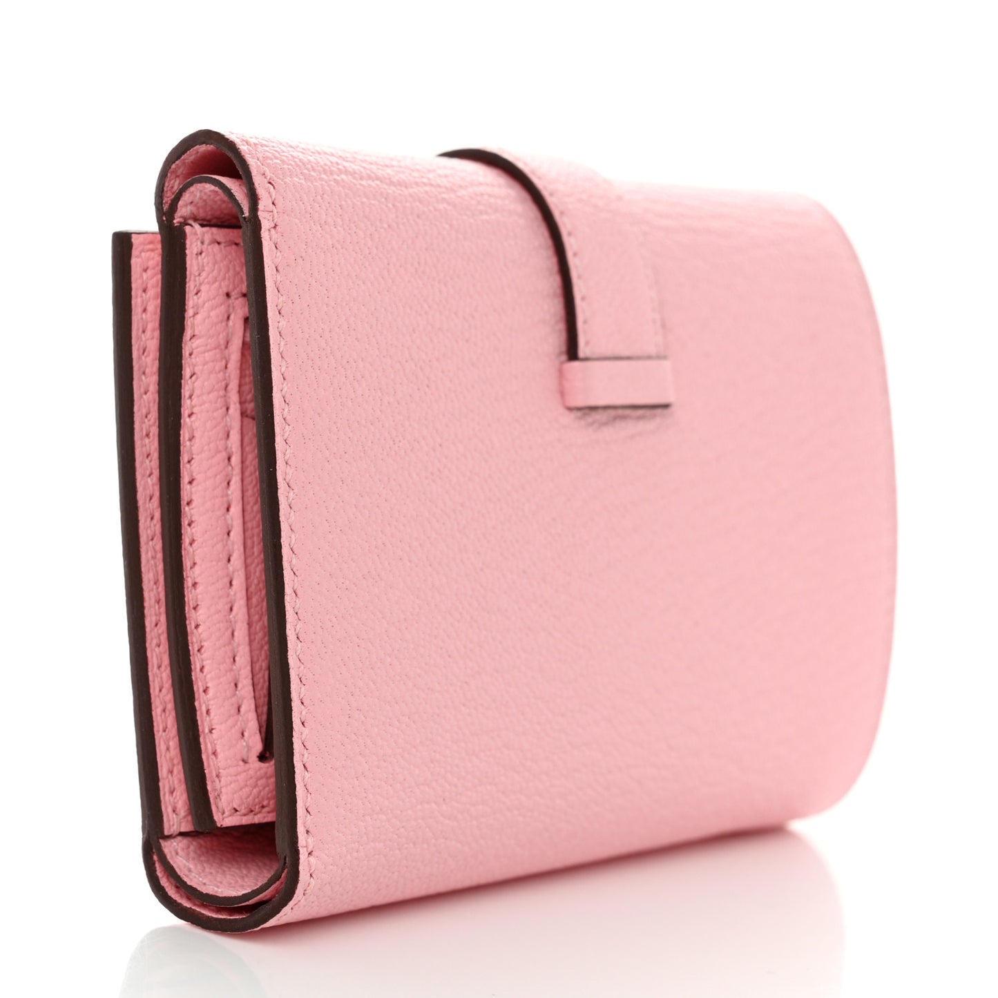 Chevre Mysore Tri-Fold Compact Bearn Wallet Rose Sakura