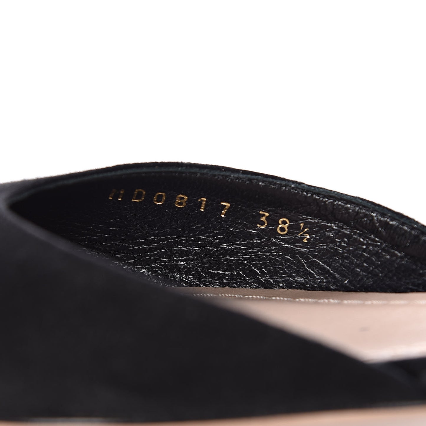 Suede Feather Dior Ethnie Flats 38.5 Black