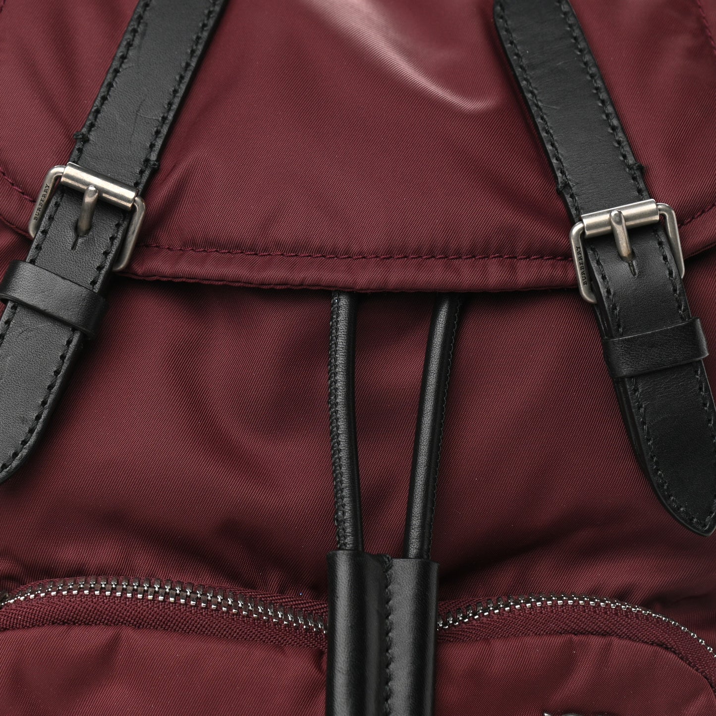 Nylon Puffer Medium Rucksack Backpack Burgundy