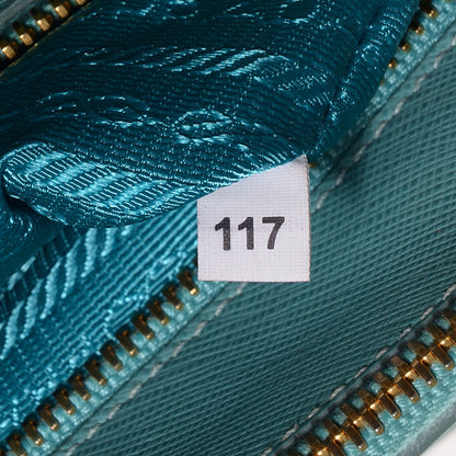Prada Saffiano Lux Mini Galleria Double Zip Tote Anice 8 of 10