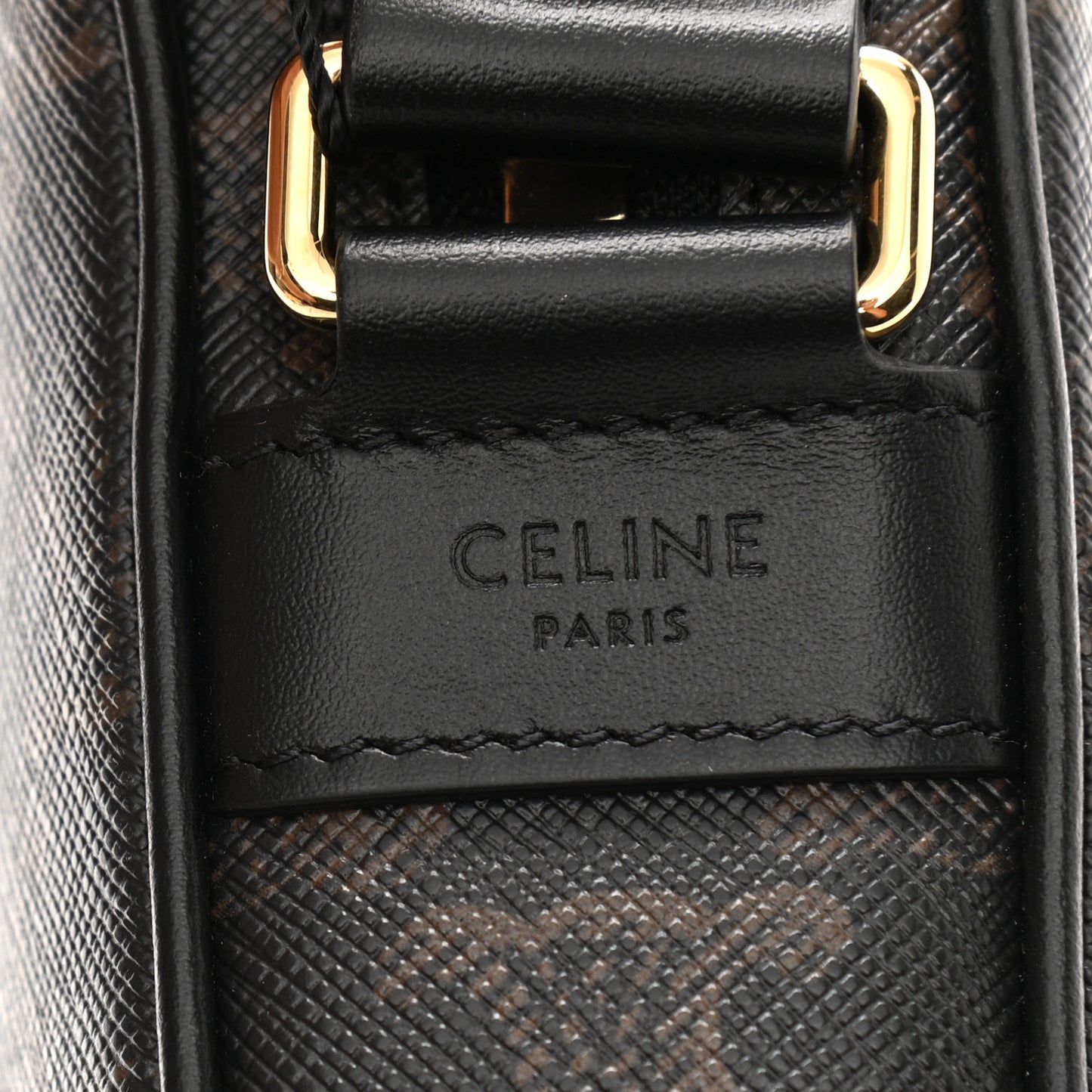 Triomphe Canvas Medium Messenger Bag Black