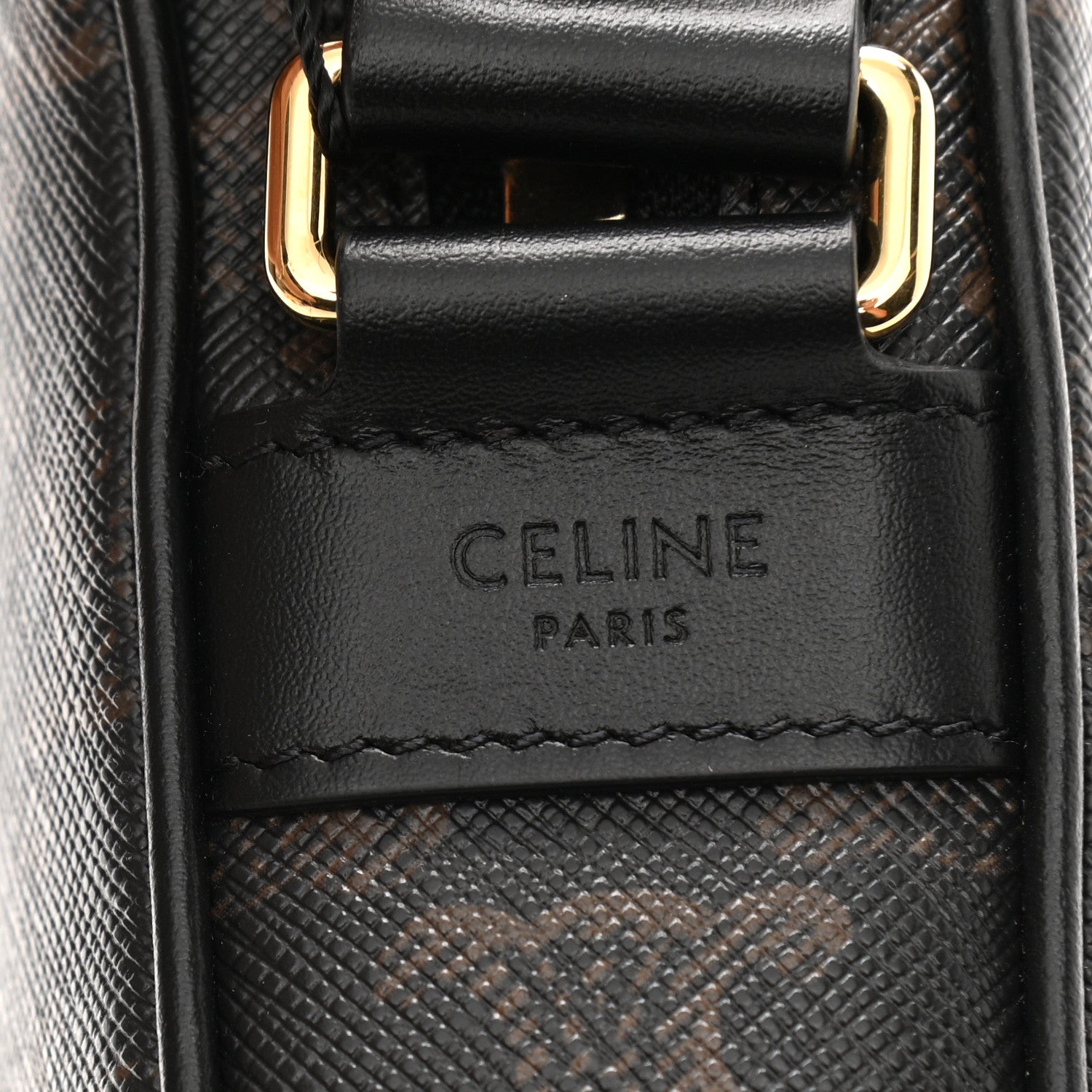 Celine Triomphe Canvas Medium Messenger Bag Black 9 of 13
