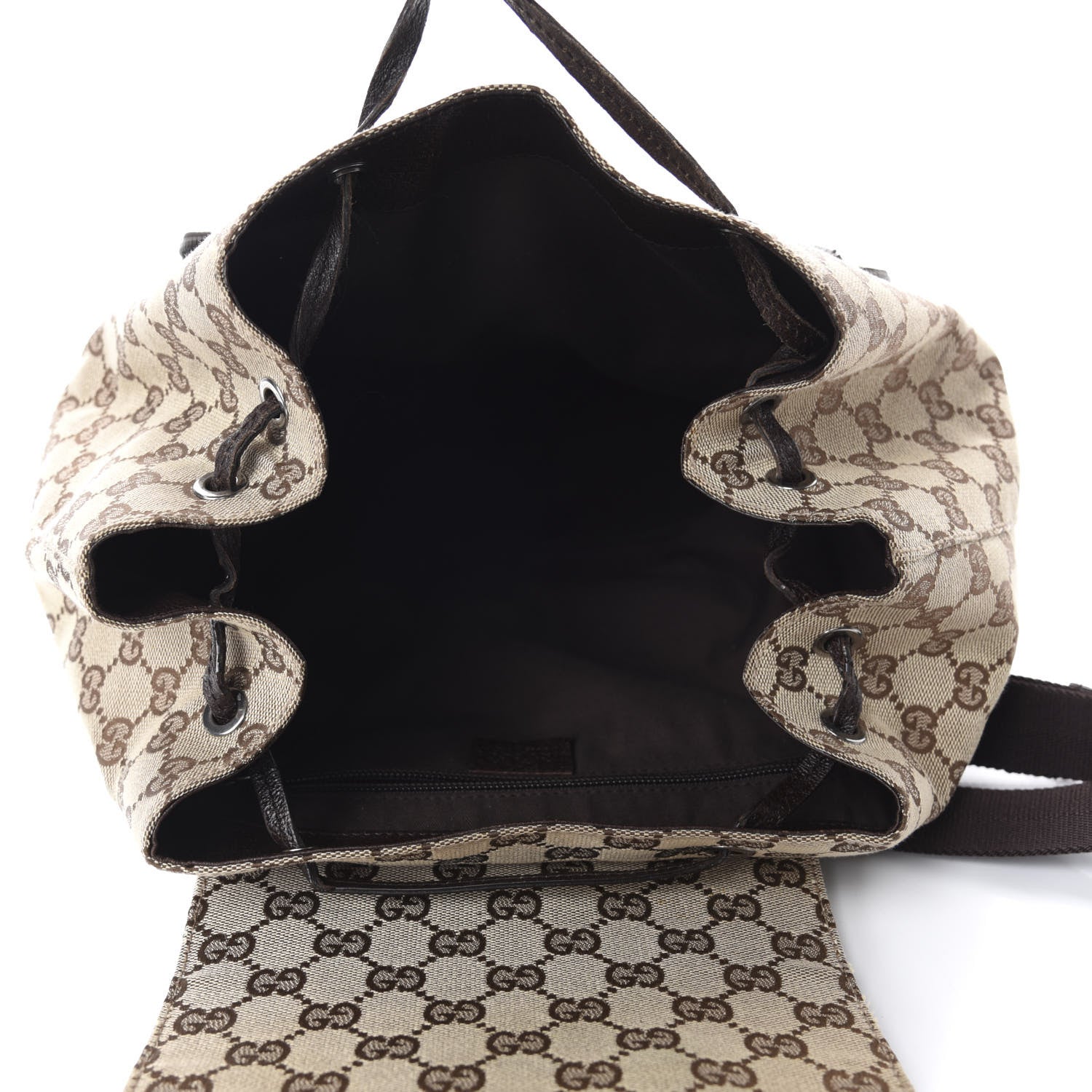 Gucci Monogram Backpack Dark Brown 4 of 14