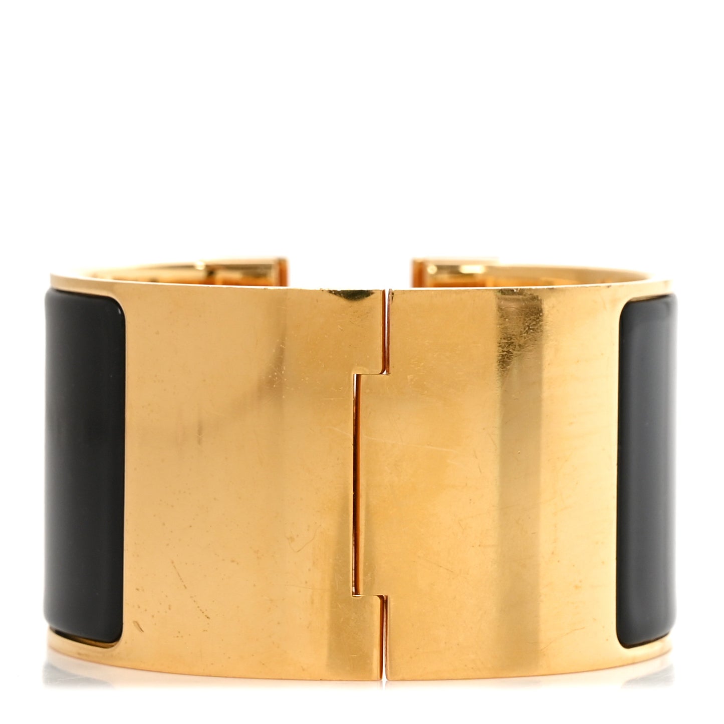 Enamel Extra Wide Clic Clac H Bracelet GM Black