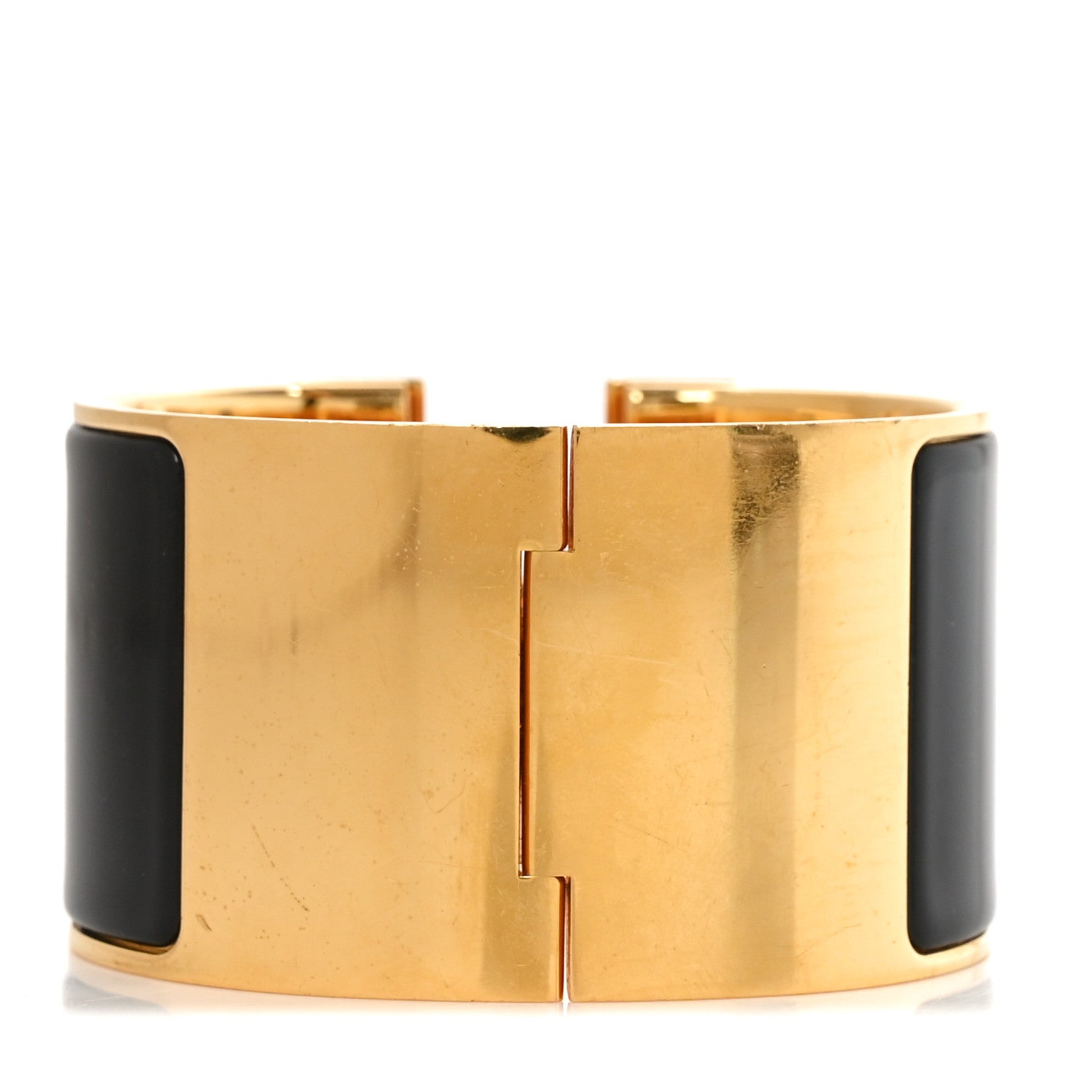 Hermes Enamel Extra Wide Clic Clac H Bracelet GM Black 3 of 4
