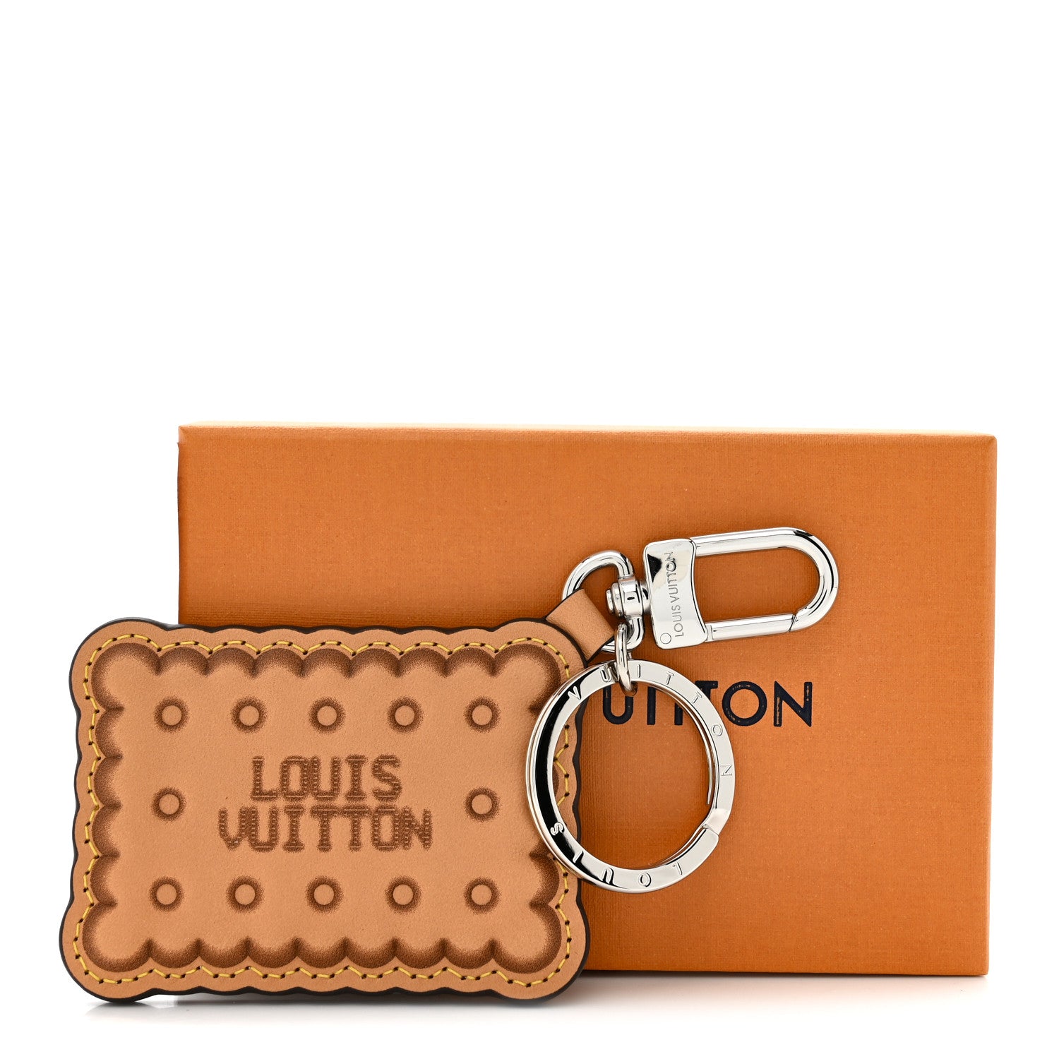 Louis Vuitton Monogram Biscuit Key Holder Bag Charm 4 of 4