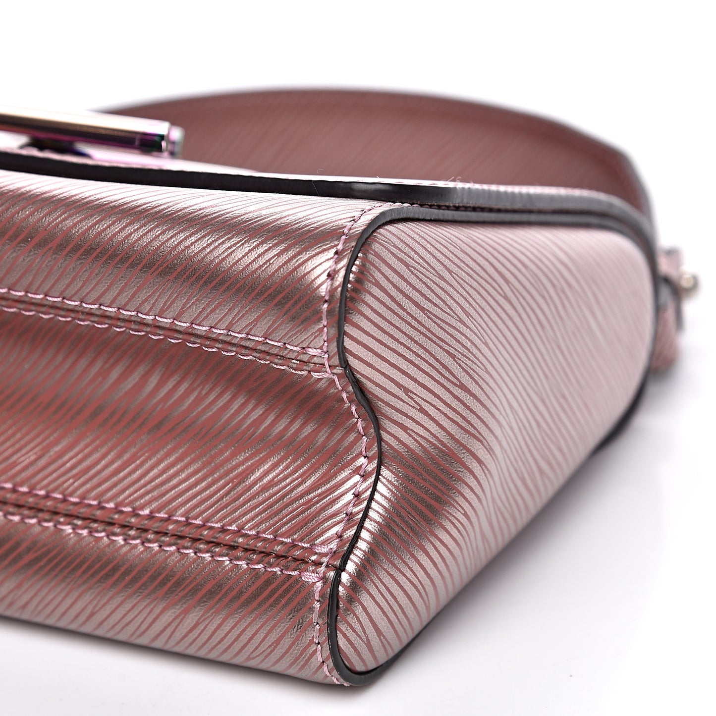 Epi Scarabeo Twist Shoulder Bag PM Rose Gold