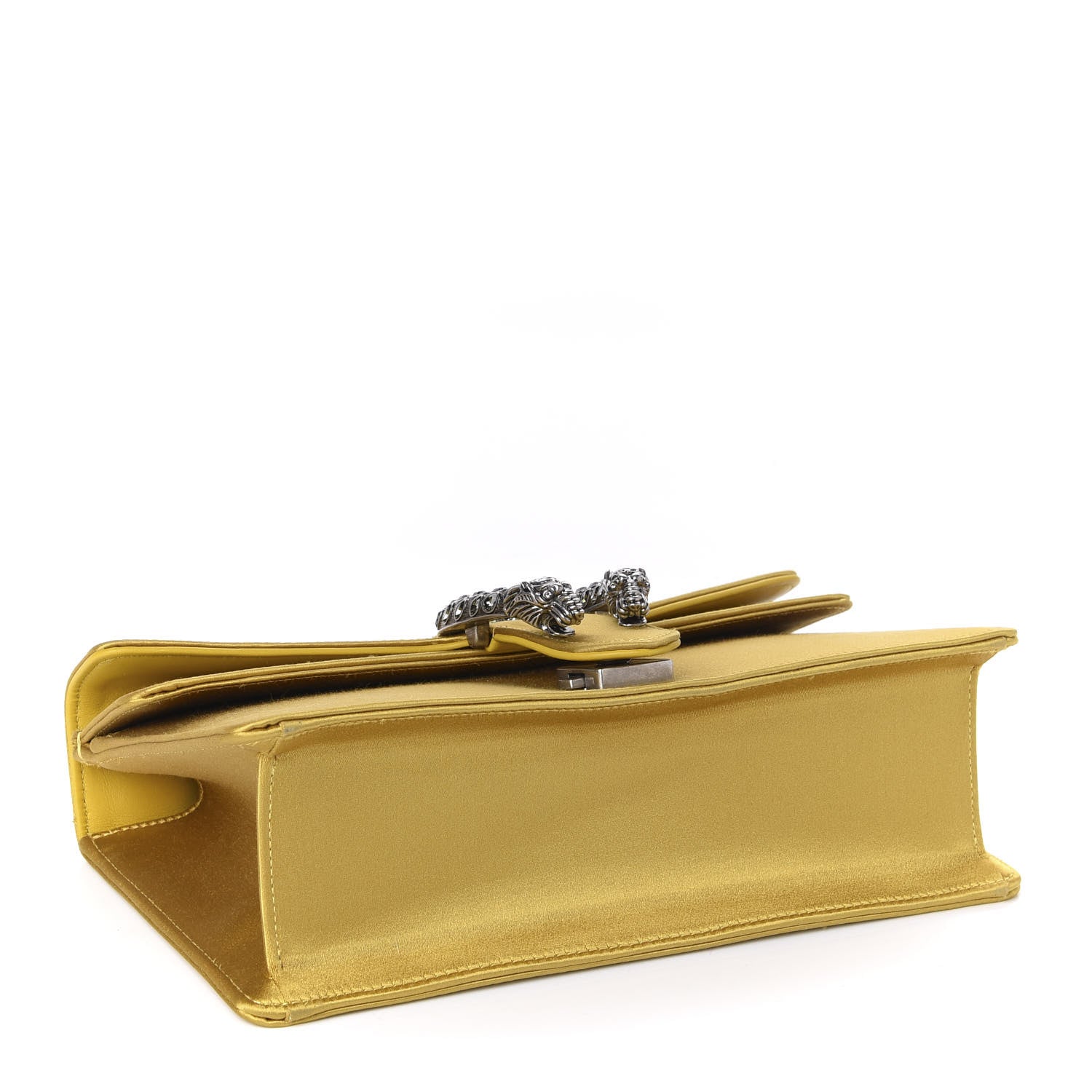 Gucci Satin Silk Crystal Small Dionysus Shoulder Bag Gold Black Diamond 4 of 10