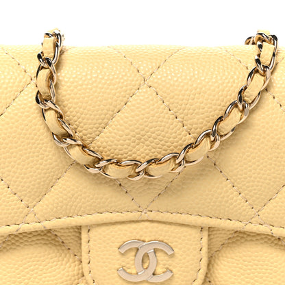 Chanel Caviar Quilted Mini Chain Belt Bag Light Yellow 9 of 12