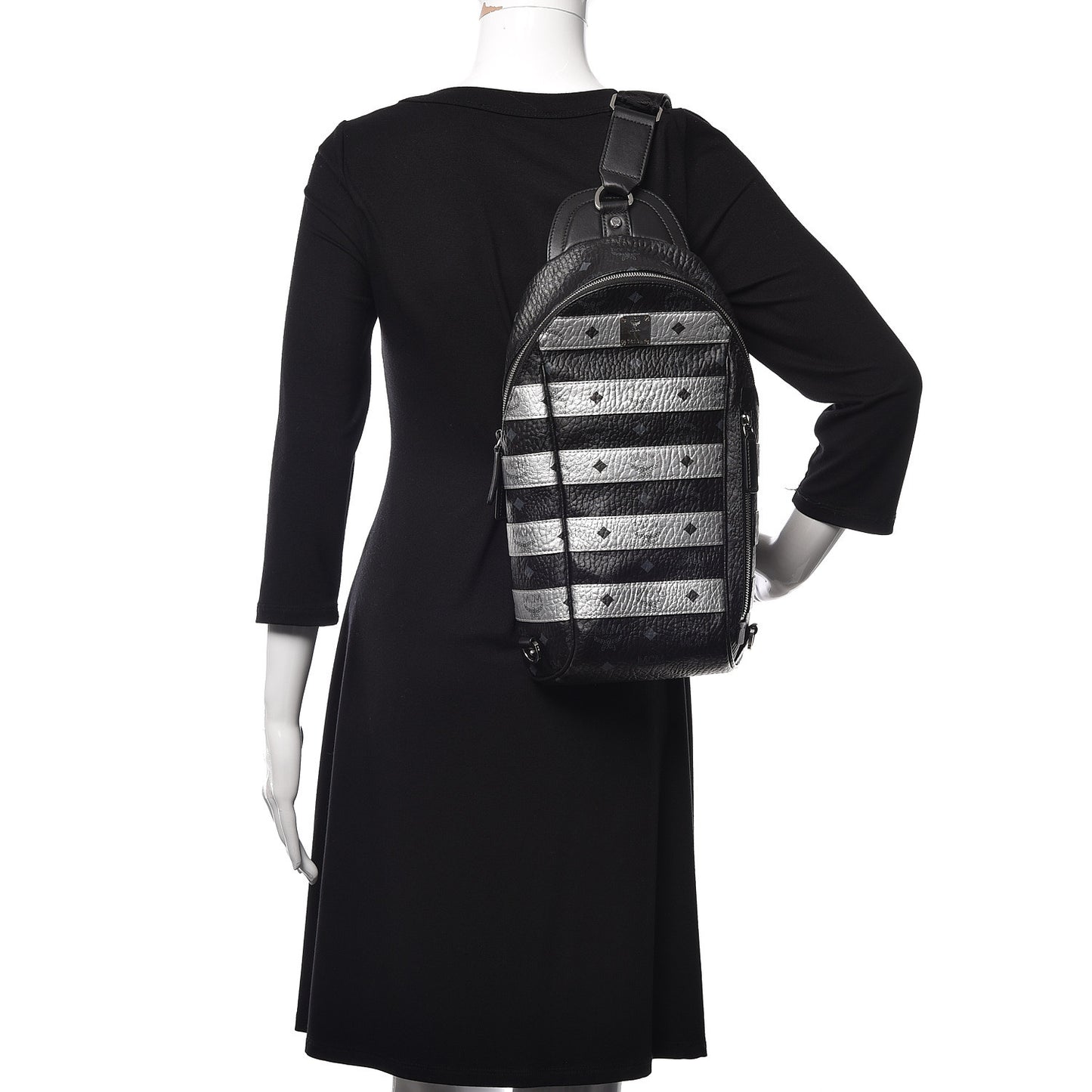 Visetos Spot Medium Sling Bag Black Silver