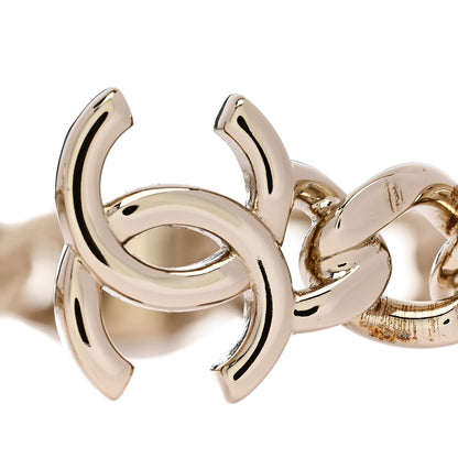Chanel Metal CC Chain Link Choker Necklace L Gold 5 of 7