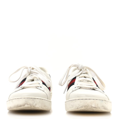 Gucci Calfskin Ayers Web Womens Ace Sneakers 37 White Blue 3 of 8