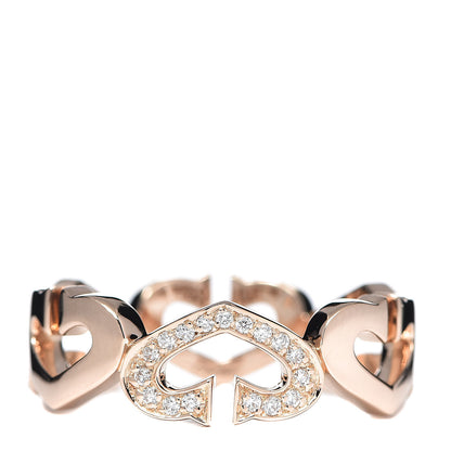 Cartier 18K Pink Gold Diamond Hearts and Symbols Ring 61 9.5 1 of 5