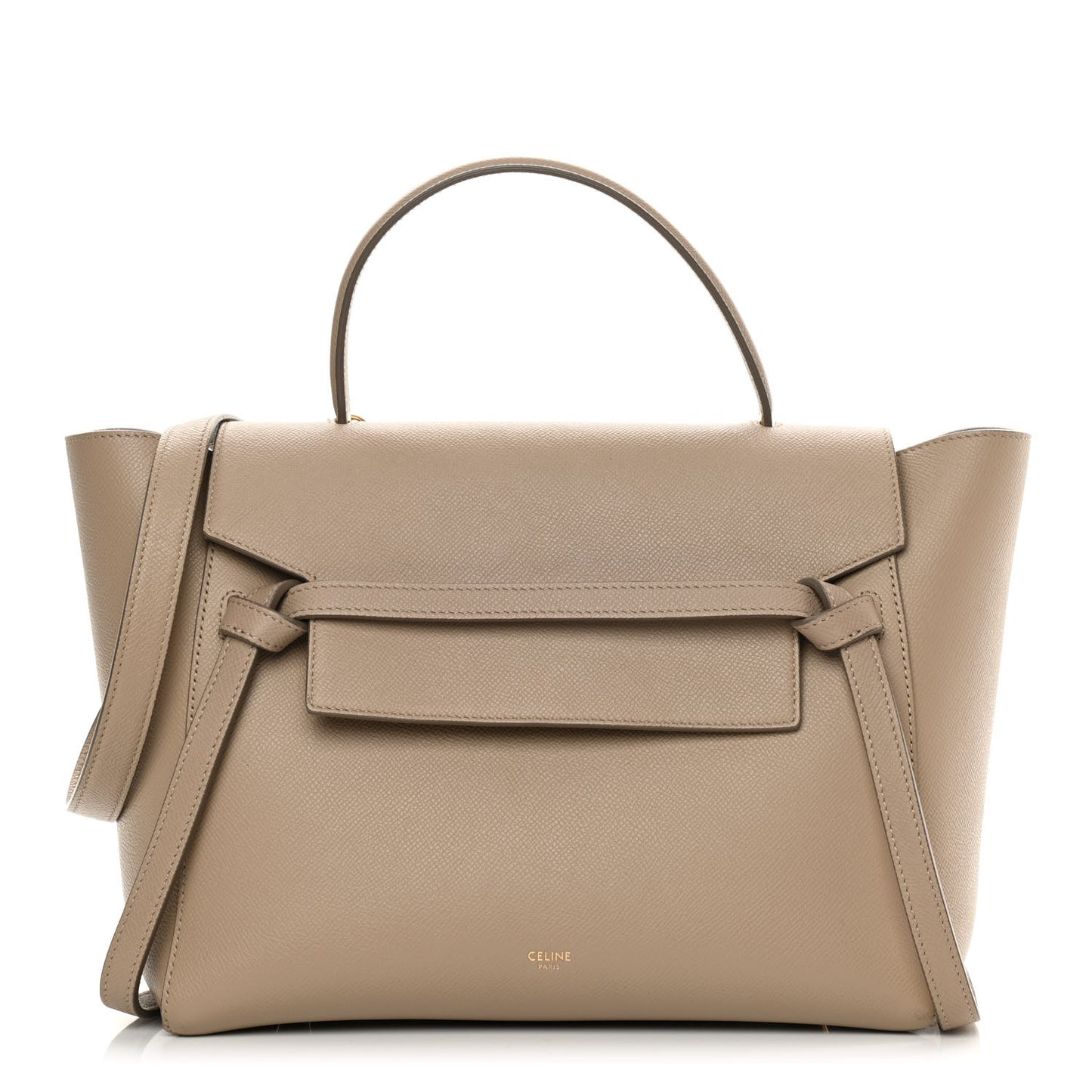 Grained Calfskin Mini Belt Bag Light Taupe