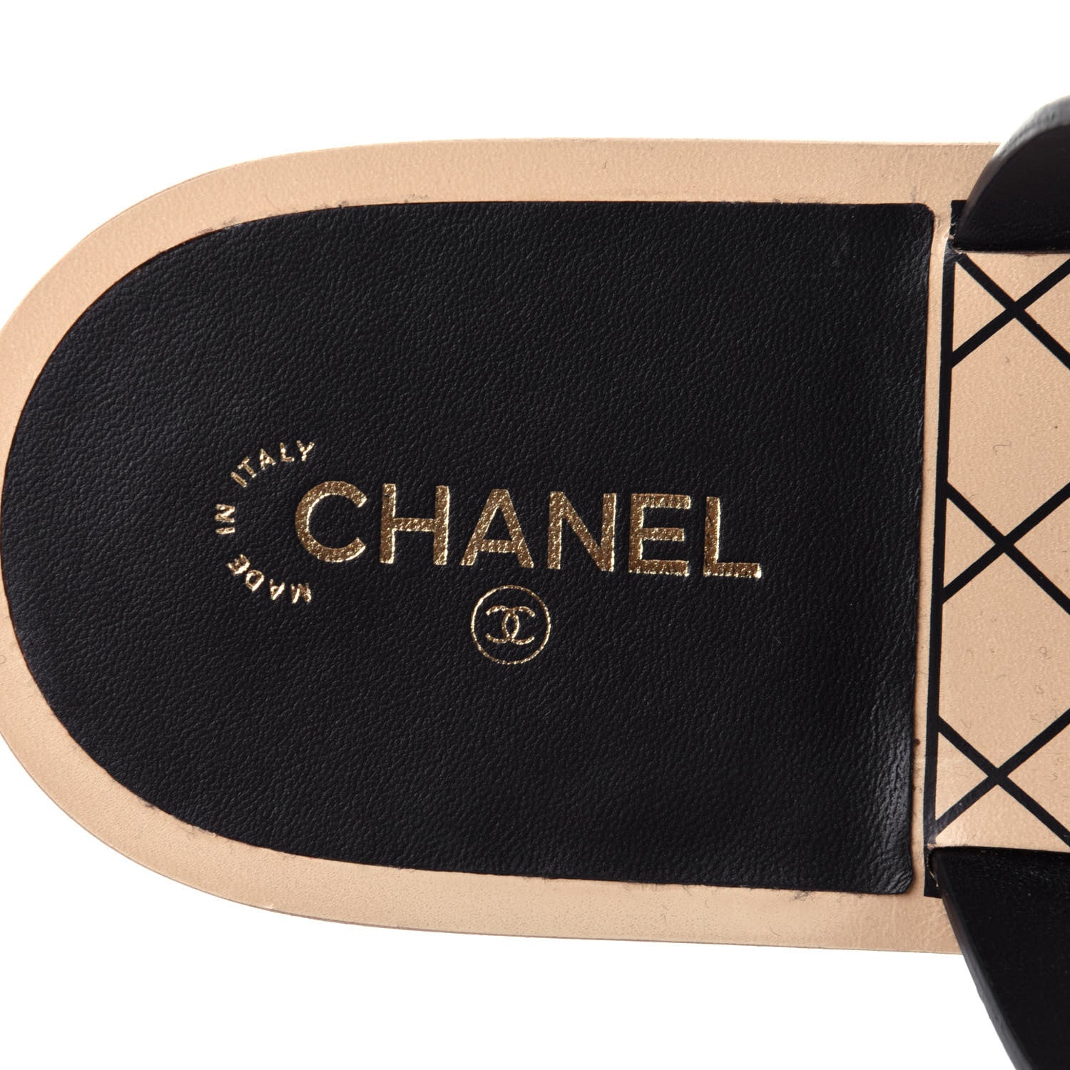 Chanel Calfskin Chain CC Logo Toe Ring Sandals 38.5 Black 8 of 12