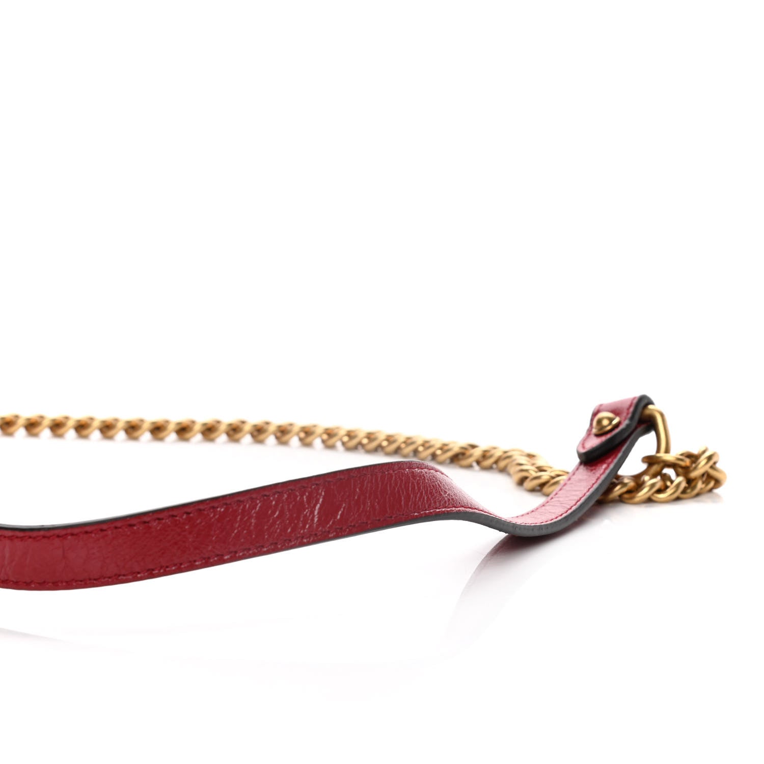 Gucci Glazed Calfskin Matelasse Heart Mini GG Marmont Round Shoulder Bag Romantic Cerise 13 of 13