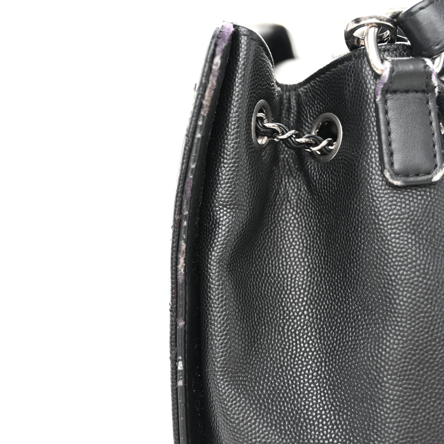 Chanel Caviar Quilted Medium CC Bucket Bag Black 12 of 13