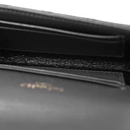Saint Laurent Lambskin Quilted Monogram Gaby Small Envelope Wallet Fog 5 of 15
