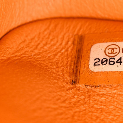 Chanel Patent Quilted Jumbo Double Flap Orange 7 of 16