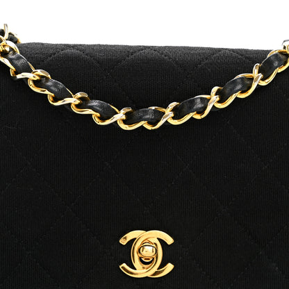 Chanel Jersey Calfskin Quilted Mini Single Flap Bag Black 8 of 10