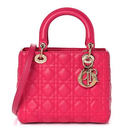 Christian Dior Lambskin Cannage Medium Lady Dior Fuchsia 1 of 13