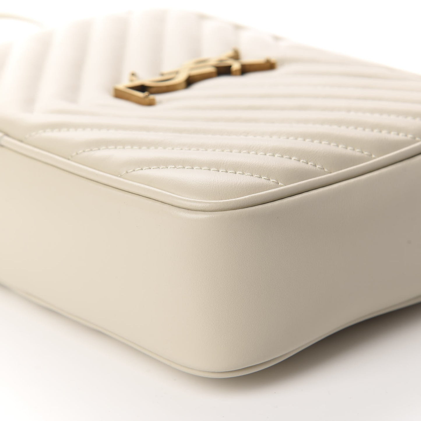 Calfskin Matelasse Monogram Lou Camera Bag Crema Soft