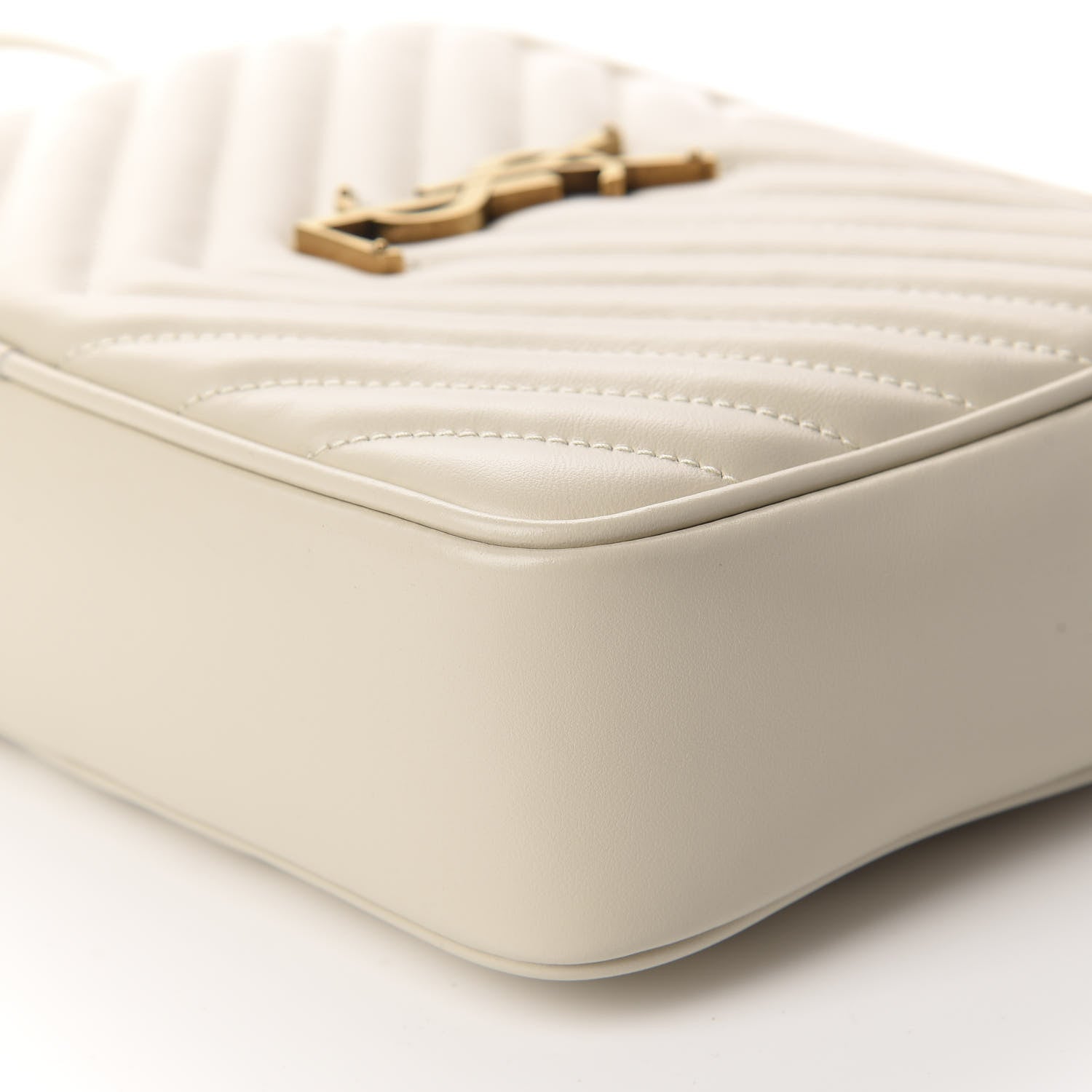 Saint Laurent Calfskin Matelasse Monogram Lou Camera Bag Crema Soft 7 of 10