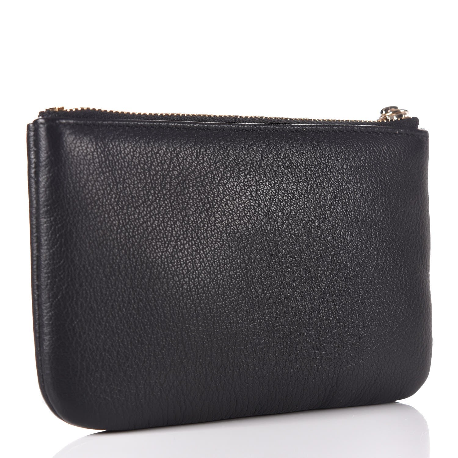 Chanel Goatskin Small CC Clover Cosmetic Case Black 3 of 8