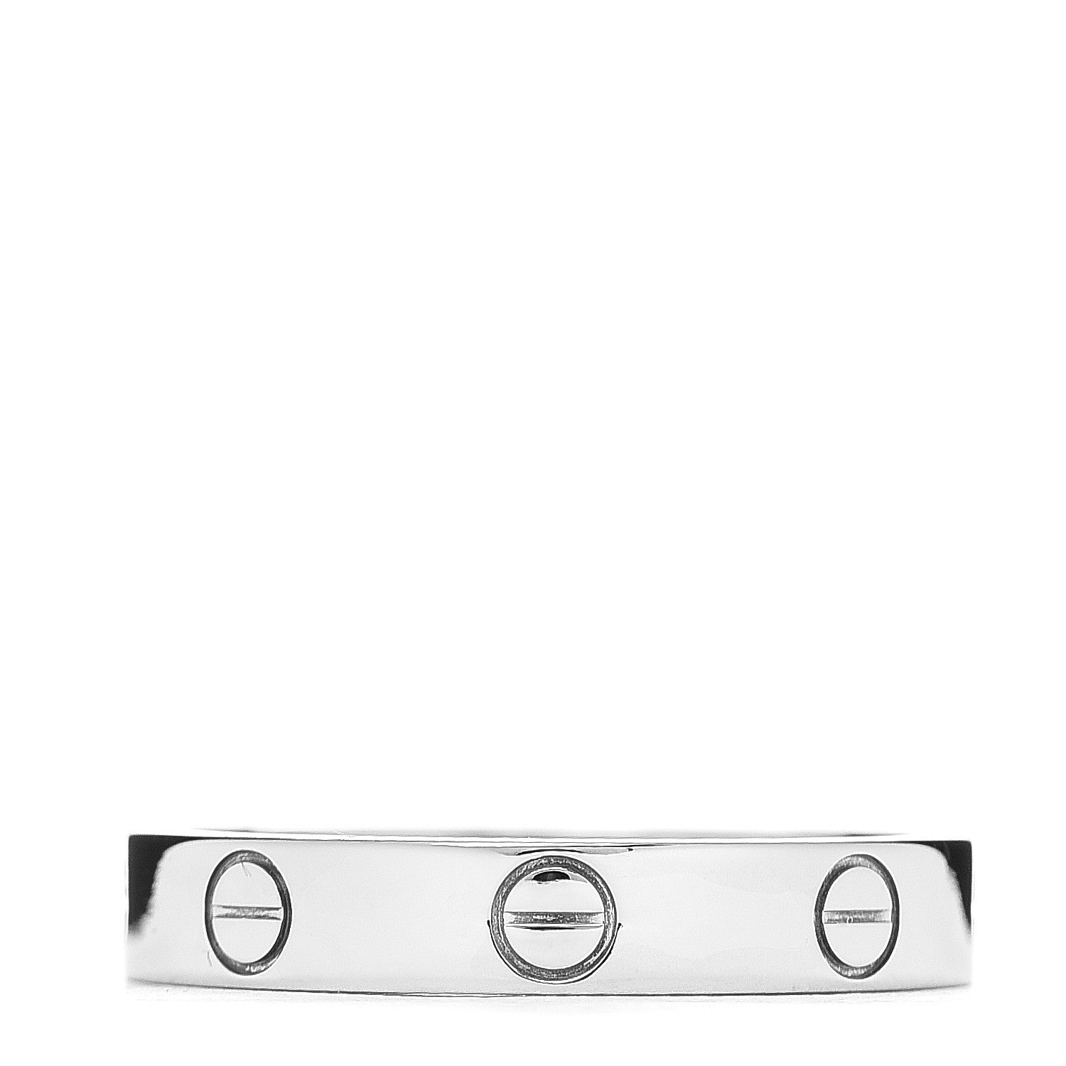 Cartier 18K White Gold 3.5mm LOVE Wedding Band Ring 56 7.5 2 of 5