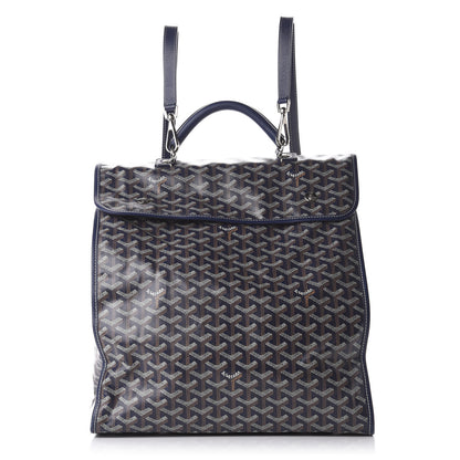 Goyard Goyardine Saint Leger Soft Briefcase Backpack Navy 1 of 9