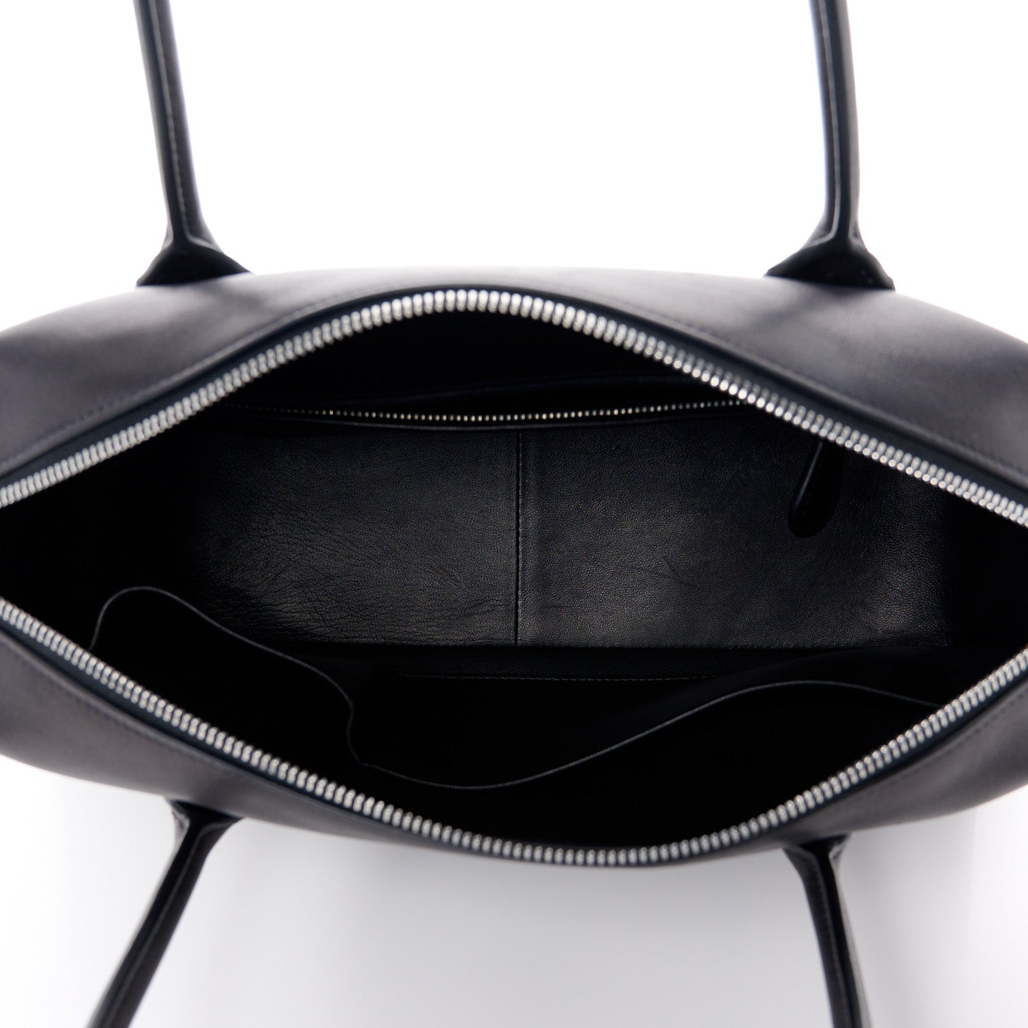 The Row Polished Saddle Calfskin E/W Top Handle Bag Black 5 of 11