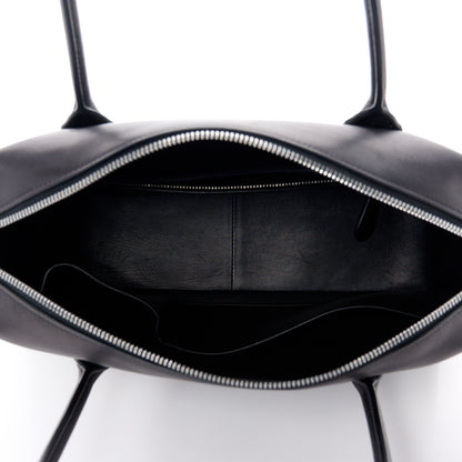 The Row Polished Saddle Calfskin E/W Top Handle Bag Black 5 of 11