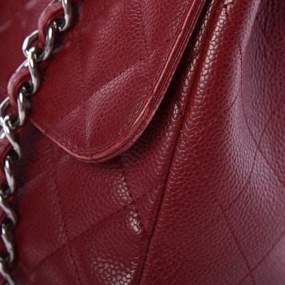 Chanel Caviar Quilted Jumbo Single Flap Red 20 of 27