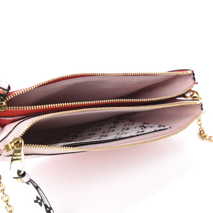 Louis Vuitton Monogram Giant Double Zip Pochette Rouge 5 of 11
