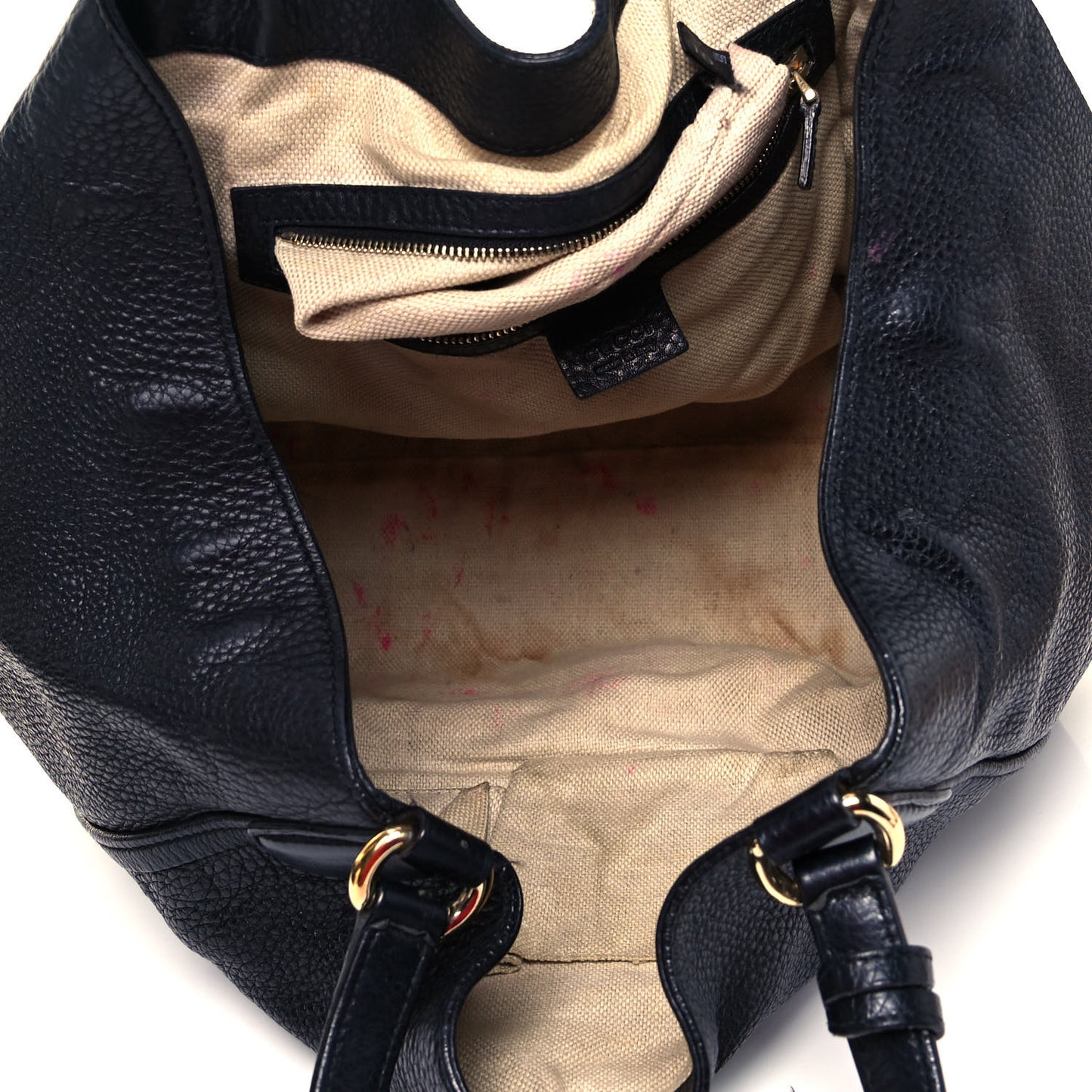 Pebbled Calfskin Medium Soho Shoulder Bag Black