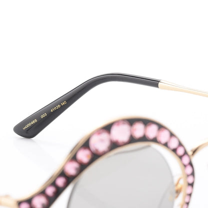 Gucci Metal Crystal Cat Eye Sunglasses GG0046/S Light Pink 6 of 8