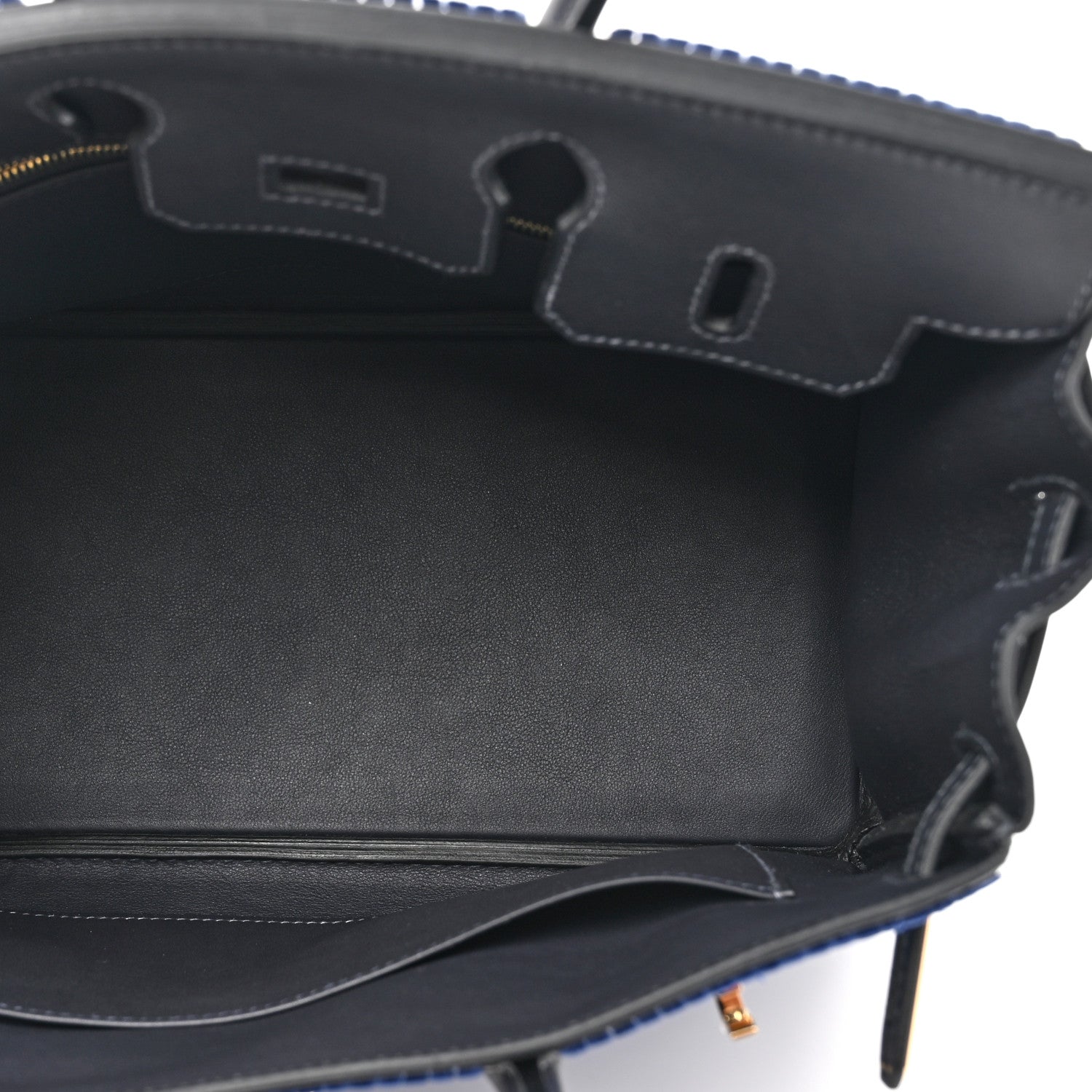 Hermes Velours Côte à Côte Tuffetage Swift Birkin 25 Caban Bleu Saphir 5 of 10