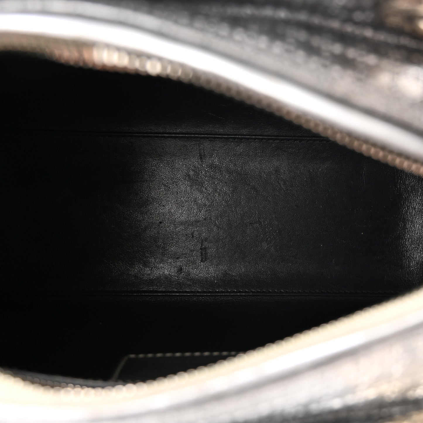 Metallic Patent Micro-Cannage Medium Lady Dior Silver