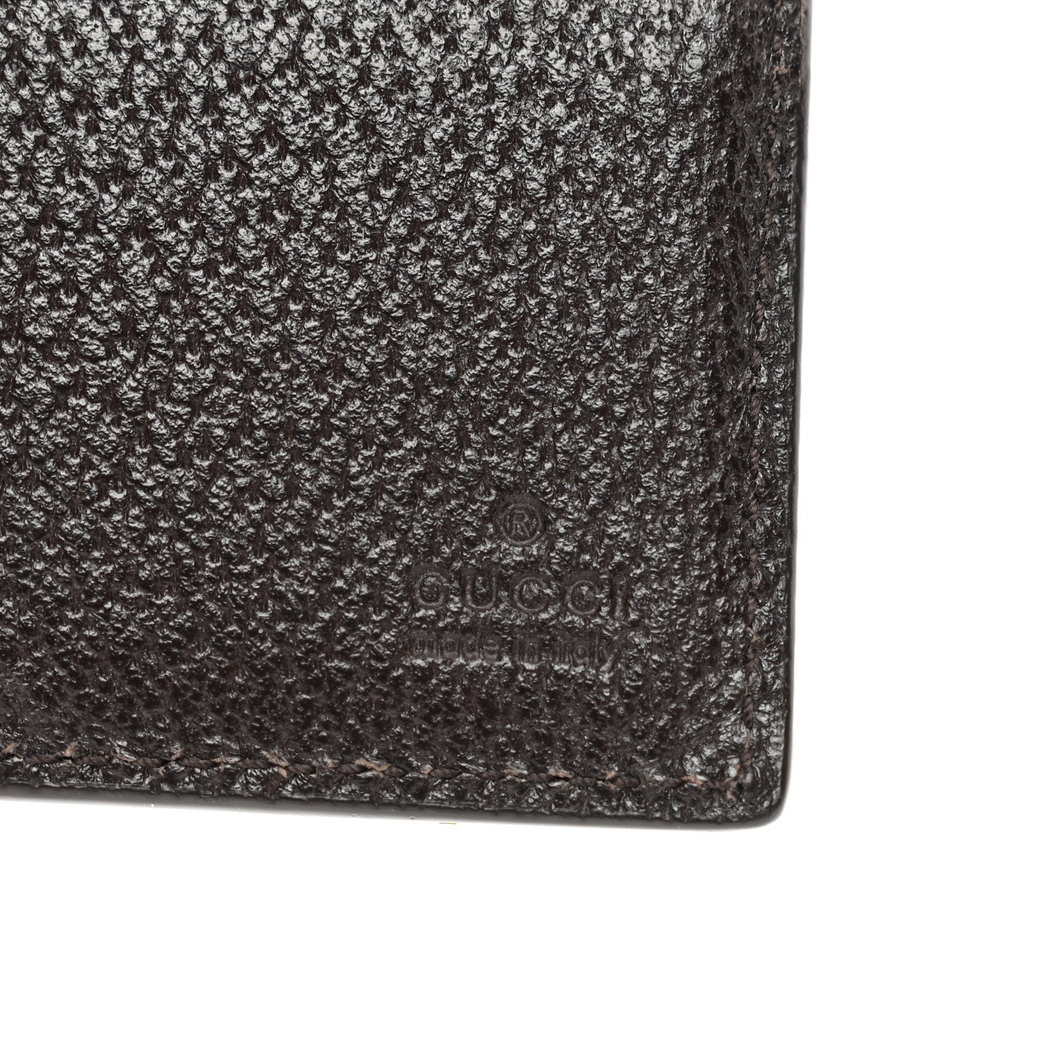 Gucci Calfskin Boar Effect GG Marmont Bi-Fold Wallet Brown 6 of 7