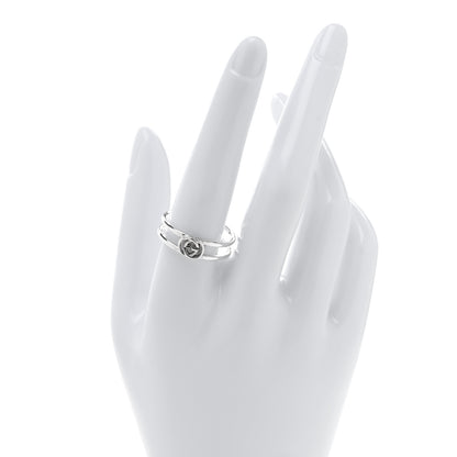 Gucci Sterling Silver 6mm Interlocking G Open Band Ring 61 9.5 2 of 4