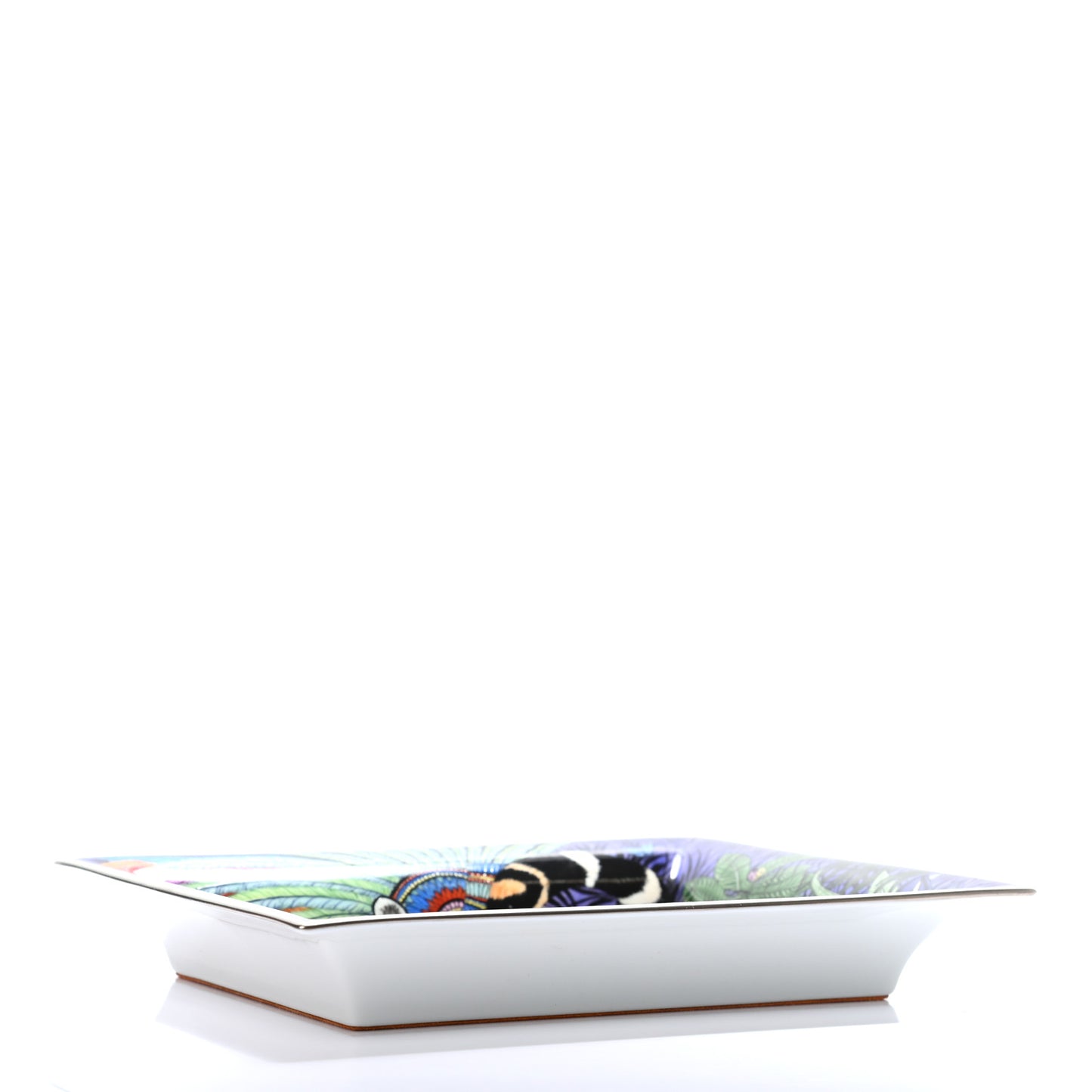 Porcelain Jaguar Quetzal Change Tray Midnight