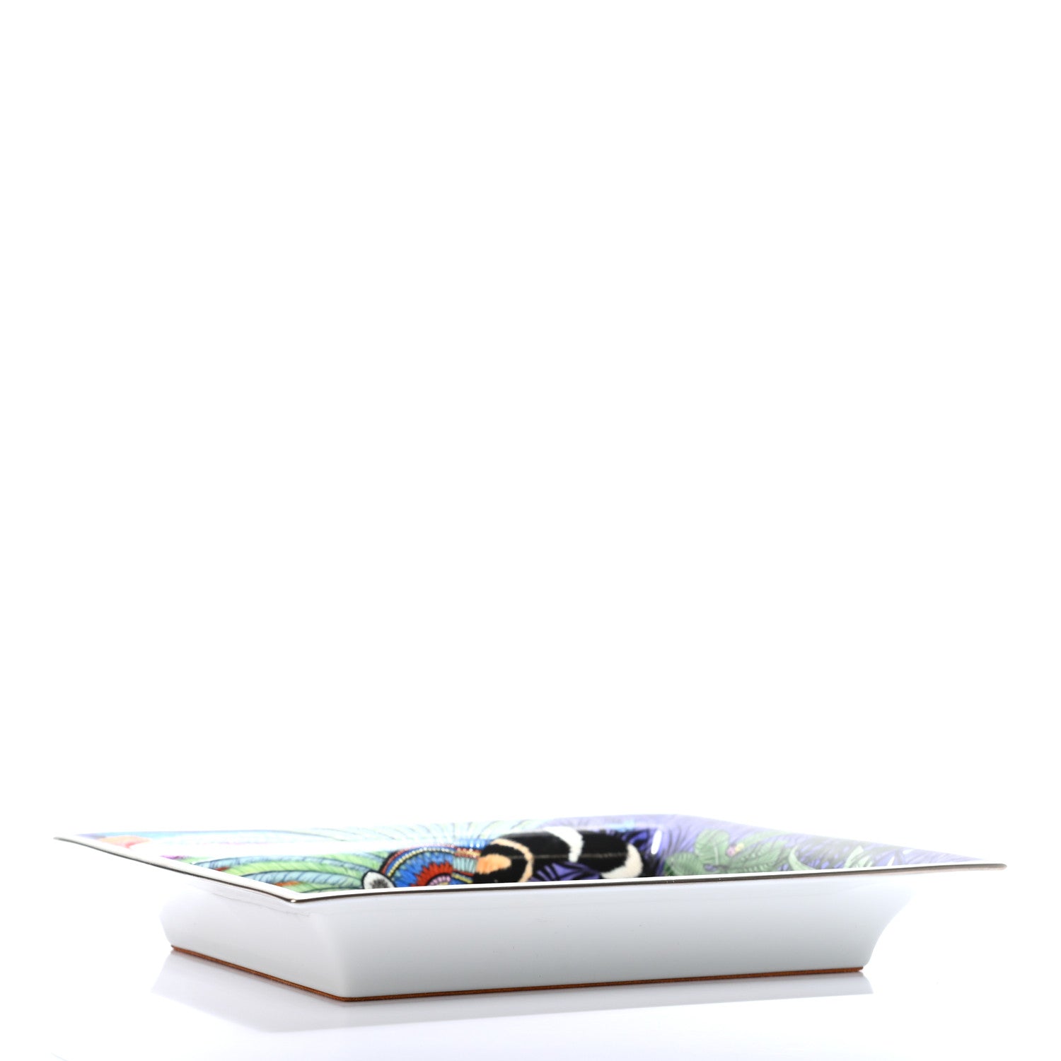 Hermes Porcelain Jaguar Quetzal Change Tray Midnight 5 of 5