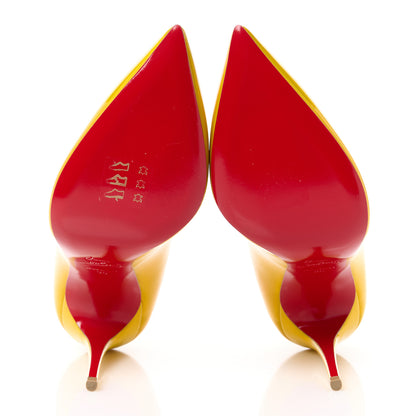 Christian Louboutin Metallic Patent Hot Chick 100 Pumps 36 Yellow 5 of 10