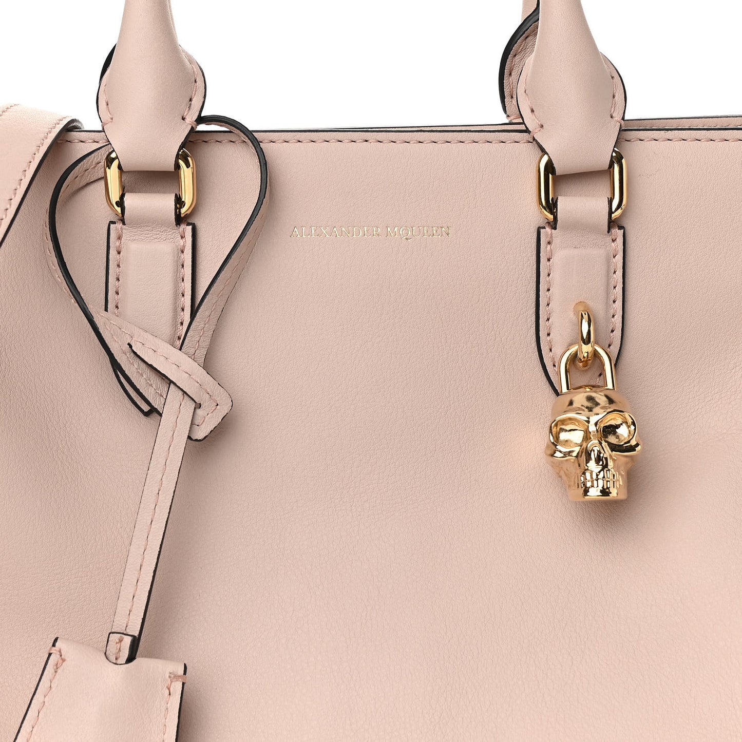 Calfskin Small Skull Padlock Zip Around Tote Teint